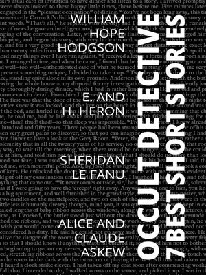 cover image of 7 best short stories--Occult Detective